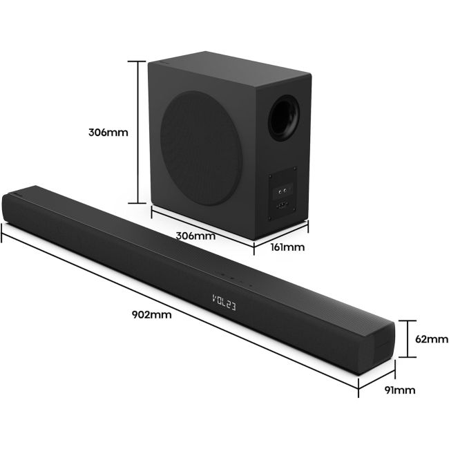 Hisense |3.1 Channel 480W Soundbar with Wireless Subwoofer |HS3100 Hisense |3.1 Channel 480W Soundbar with Wireless Subwoofer |HS3100